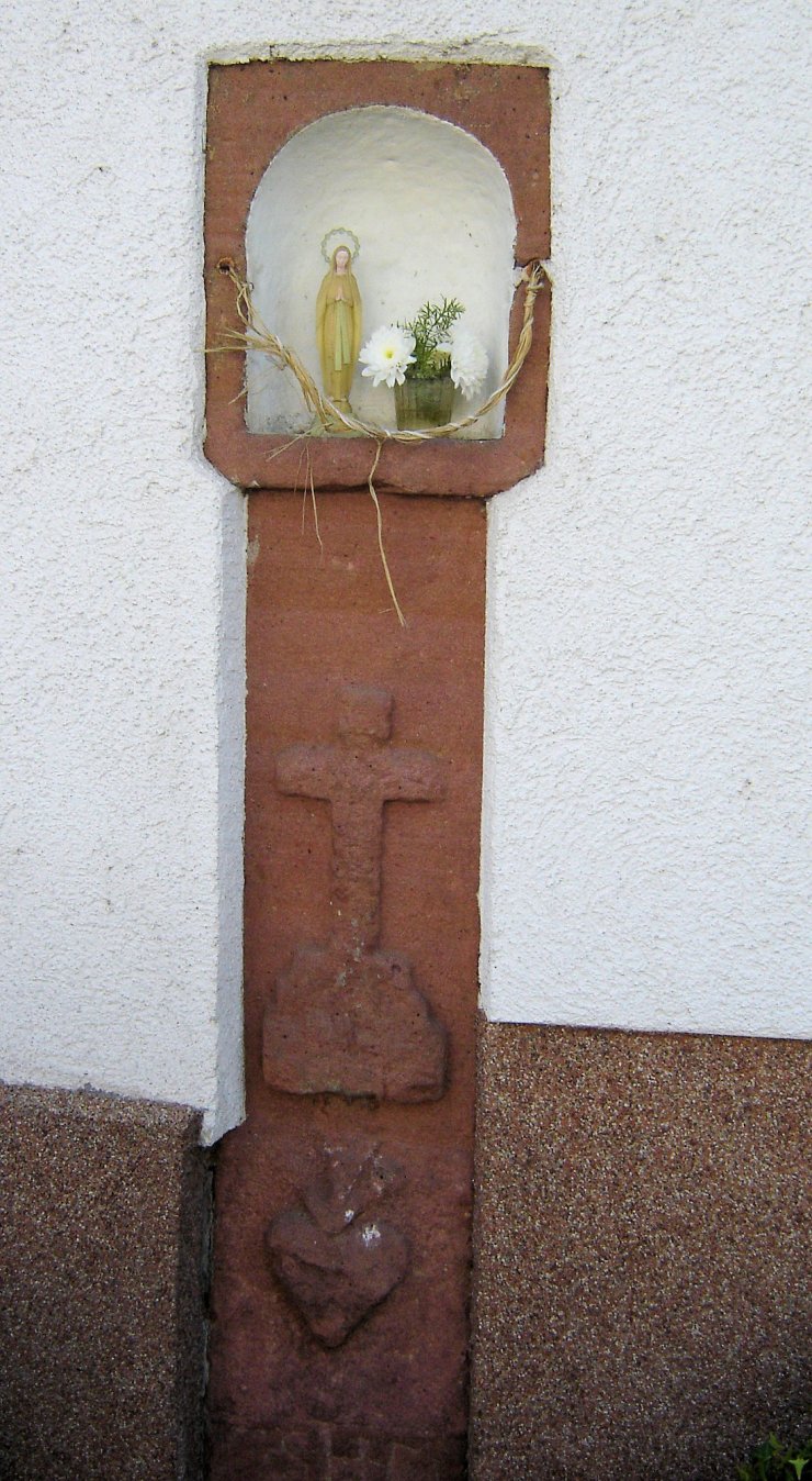 Pestsäule Station des historischen Spaziergangs der OG Herxheim
