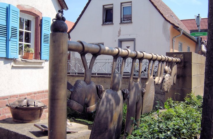 Waschplatz Station des historischen Spaziergangs der OG Herxheim