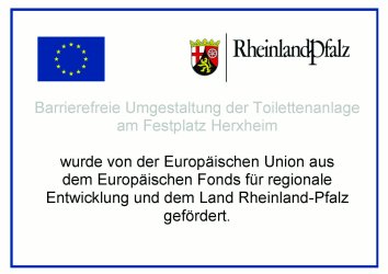 Förderhinweisschild